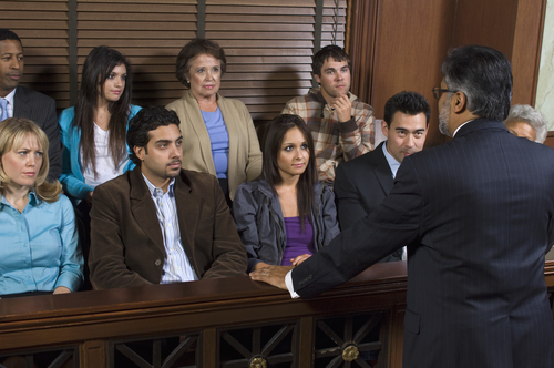 Boston MA personal Injury lawyer telling story to jury